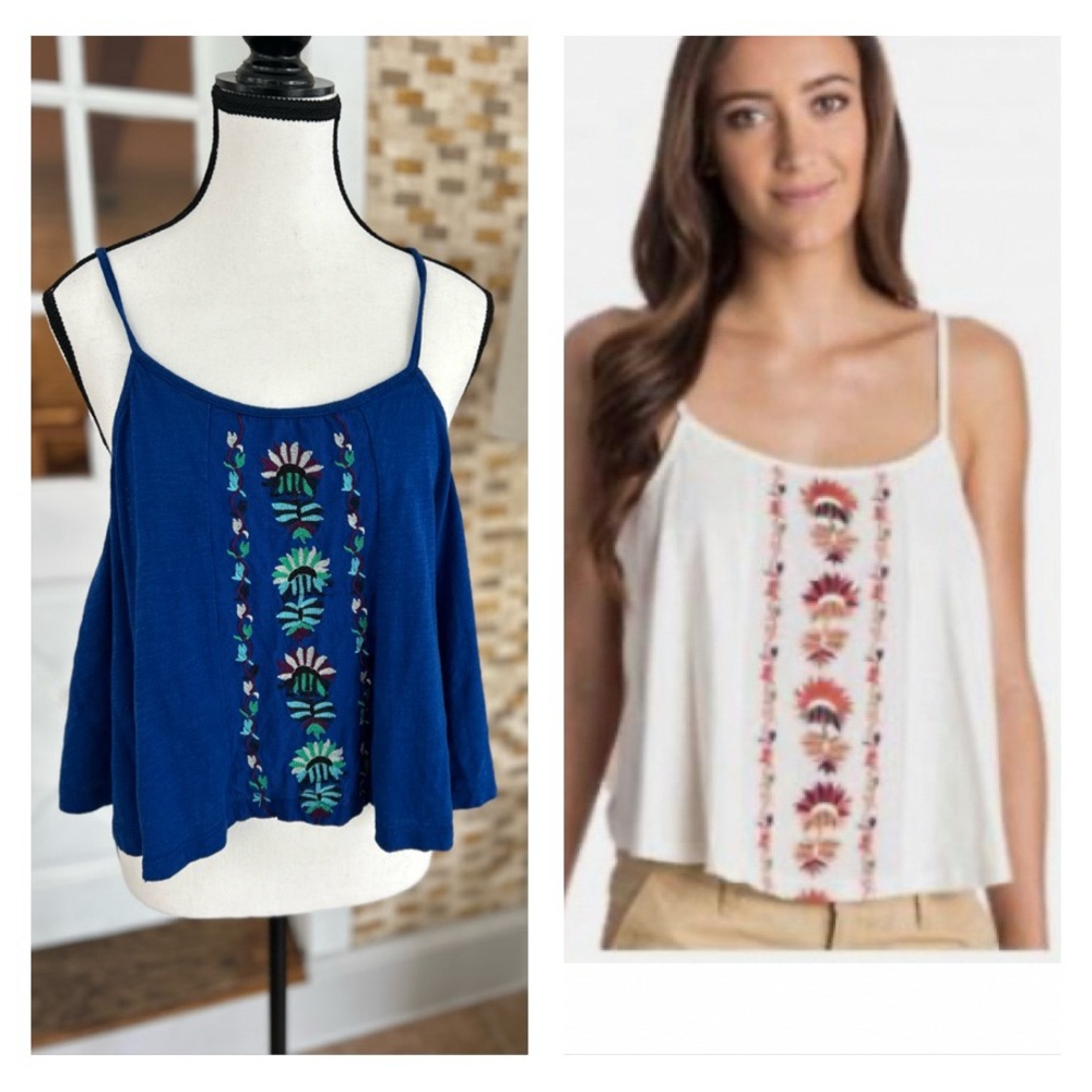 Roxy White Relaxed Crop Camisole